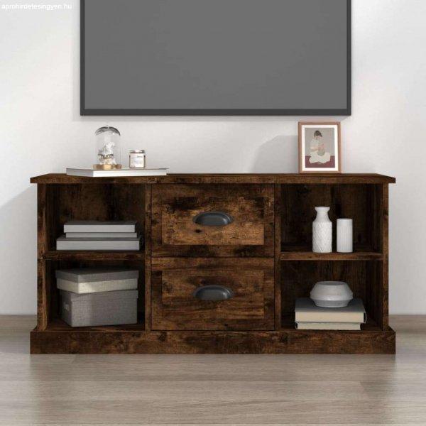 vidaXL füstös tölgyszínű szerelt fa TV-szekrény 99,5x35,5x48 cm