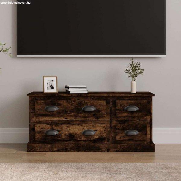vidaXL füstös tölgyszínű szerelt fa TV-szekrény 100x35,5x45 cm