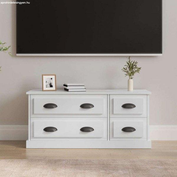 vidaXL magasfényű fehér szerelt fa TV-szekrény 100 x 35,5 x 45 cm