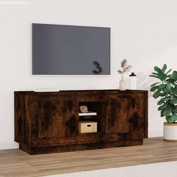 vidaXL füstös tölgyszínű szerelt fa TV-szekrény 102 x 35 x 45 cm