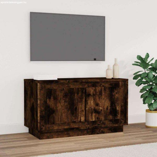 vidaXL füstös tölgyszínű szerelt fa TV-szekrény 80x35x45 cm