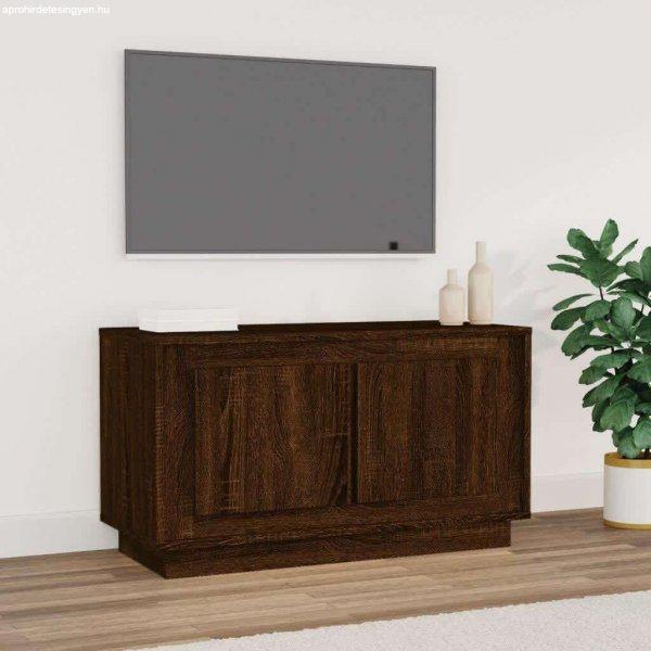 vidaXL barna tölgyszínű szerelt fa TV-szekrény 80x35x45 cm