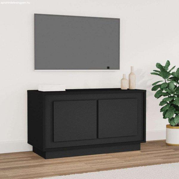 vidaXL fekete szerelt fa TV-szekrény 80x35x45 cm