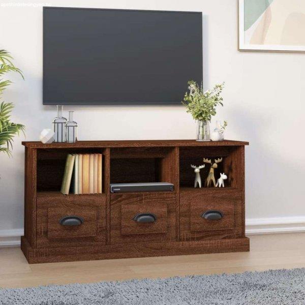 vidaXL barna tölgyszínű szerelt fa TV-szekrény 100x35x50 cm