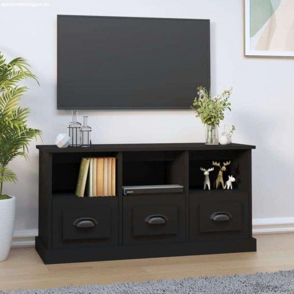 vidaXL fekete szerelt fa TV-szekrény 100x35x50 cm