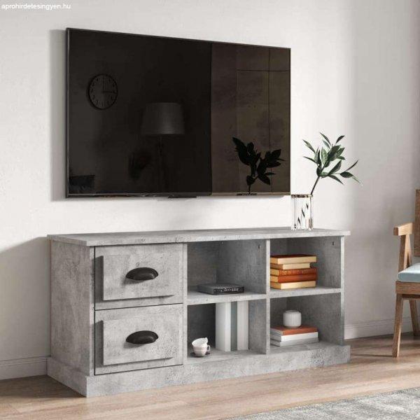 vidaXL betonszürke szerelt fa TV-szekrény 102 x 35,5 x47,5 cm