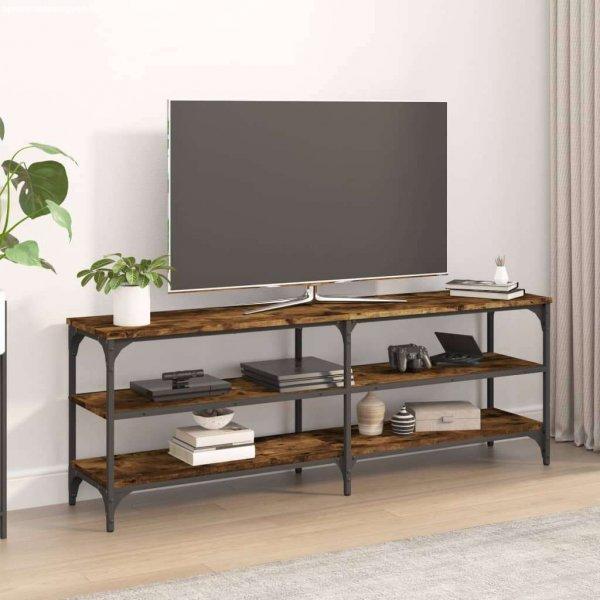 vidaXL füstös tölgyszínű szerelt fa TV-szekrény 140x30x50 cm