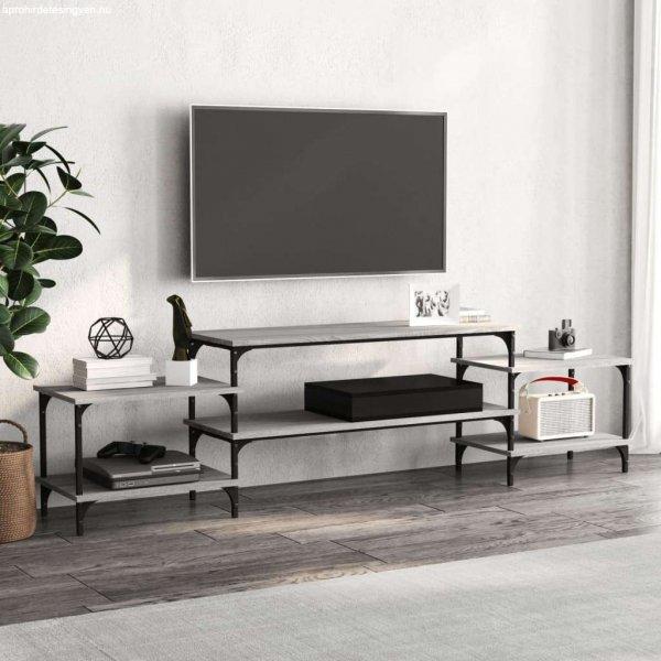 vidaXL szürke sonoma színű szerelt fa TV-szekrény 197x35x52 cm