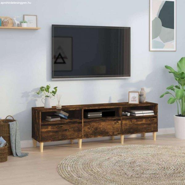vidaXL füstös tölgyszínű szerelt fa TV-szekrény 150x30x44,5 cm