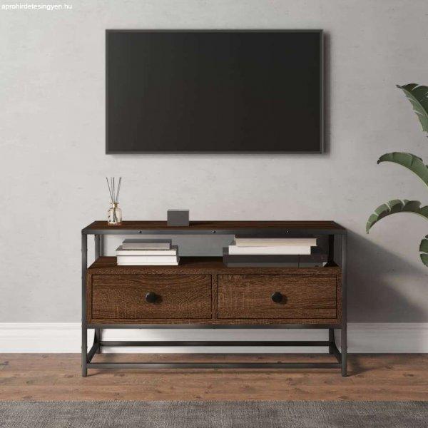 vidaXL barna tölgyszínű szerelt fa TV-szekrény 80x35x45 cm