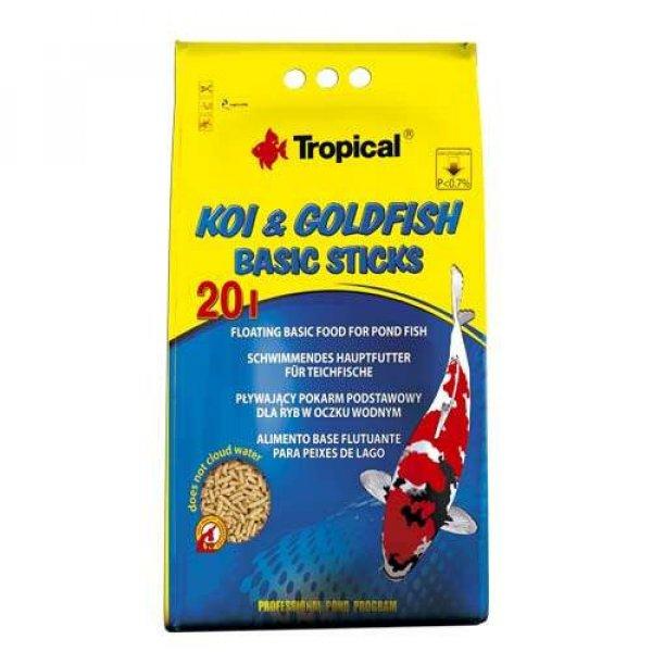 TROPICAL Koi&Goldfish Basic Sticks 20l/1600g teljes értékű eleség tavi halak
számára