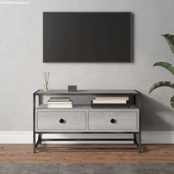 vidaXL szürke sonoma színű szerelt fa TV-szekrény 80x35x45 cm