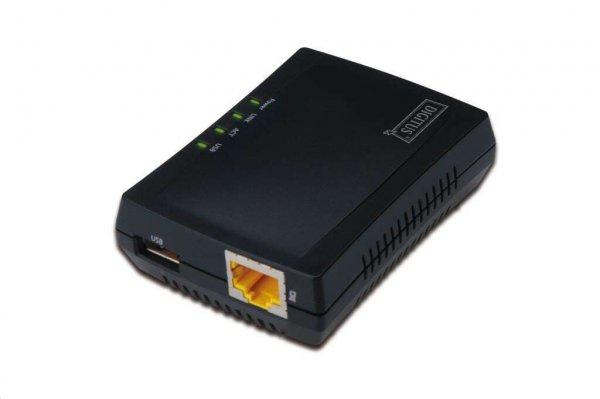 Digitus DN-13020 nyomtatószerver Ethernet LAN Fekete