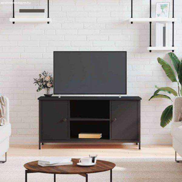 vidaXL fekete szerelt fa TV-szekrény 100x40x50 cm