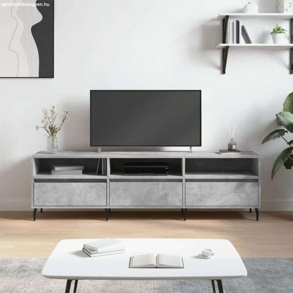 vidaXL betonszürke szerelt fa TV-szekrény 150x30x44,5 cm