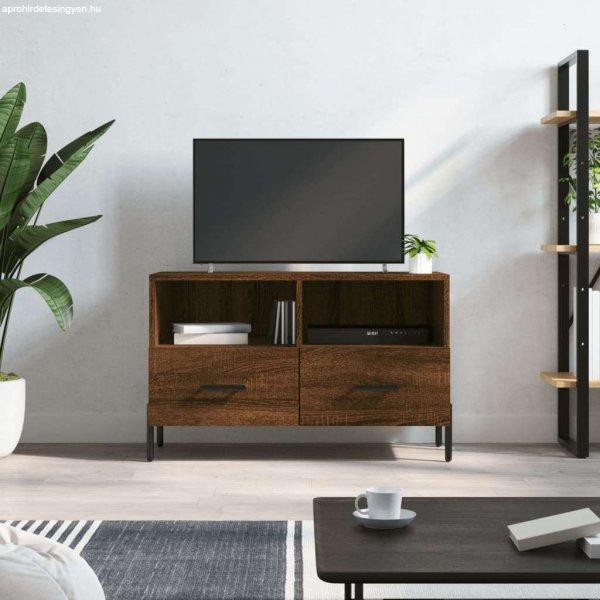 vidaXL barna tölgyszínű szerelt fa TV-szekrény 80 x 36 x 50 cm