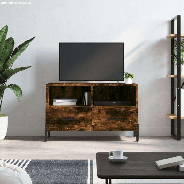 vidaXL füstös tölgyszínű szerelt fa TV-szekrény 80 x 36 x 50 cm