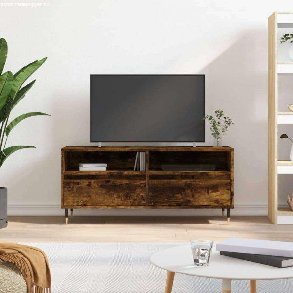 vidaXL füstös tölgyszínű szerelt fa TV-szekrény 100x34,5x44,5 cm
