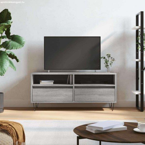 vidaXL szürke sonoma színű szerelt fa TV-szekrény 100x34,5x44,5 cm