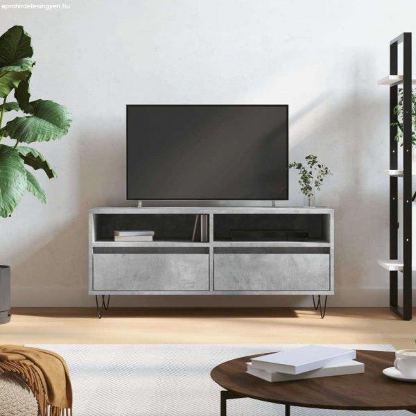 vidaXL betonszürke szerelt fa TV-szekrény 100x34,5x44,5 cm