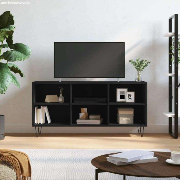 vidaXL fekete szerelt fa TV-szekrény 103,5x30x50 cm
