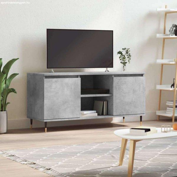 vidaXL betonszürke szerelt fa TV-szekrény 104x35x50 cm