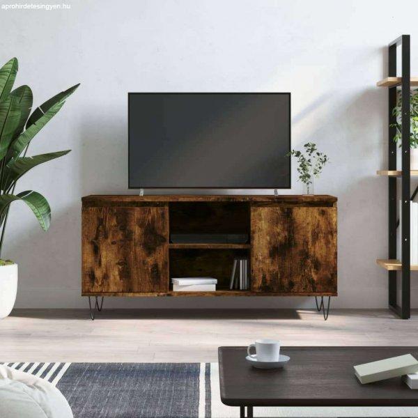 vidaXL füstös tölgyszínű szerelt fa TV-szekrény 104x35x50 cm