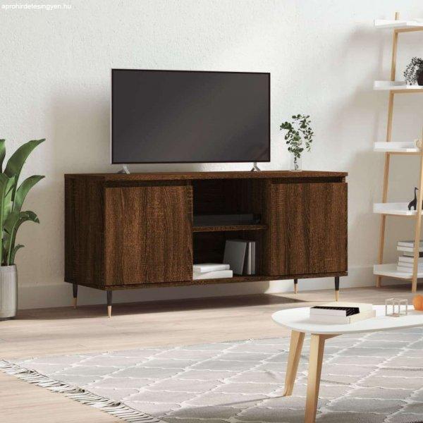 vidaXL barna tölgy színű szerelt fa TV-szekrény 104x35x50 cm