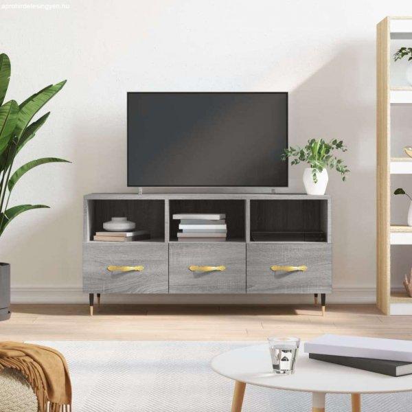 vidaXL szürke sonoma színű műfa TV-szekrény 102 x 36 x 50 cm