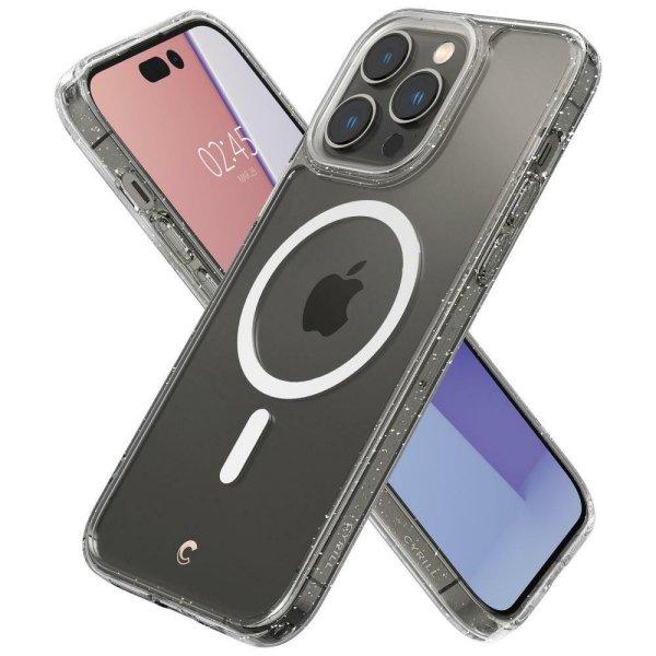 Spigen Cyrill Shine MagSafe Apple iPhone 14 Pro Max Szilikon Tok +
Kijelzővédő üveg - Átlátszó