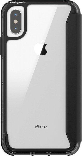 Griffin Survivor Clear Wallet Apple iPhone X / XS Flip Bőrtok -
Átlátszó/Fekete