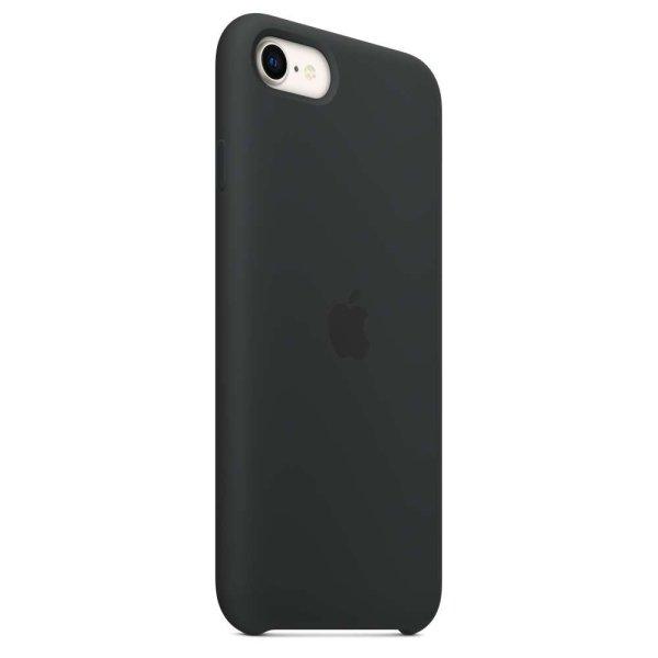 Apple iPhone 7/8/SE(2020)/SE(2022) Szilikon Tok - Éjfekete