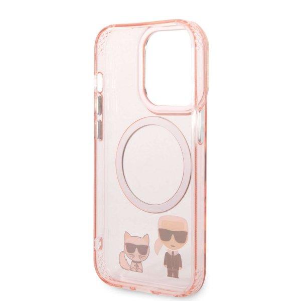 Karl Lagerfeld and Choupette Apple iPhone 14 Pro Szilikon Tok -
Rózsaszín/Átlátszó