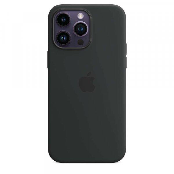 Apple iPhone 14 Pro Max Magsafe Szilikon Tok - Éjfekete