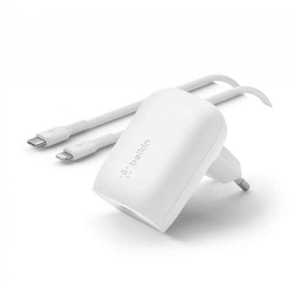 Belkin USB-C Hálózati töltő + USB-C apa - Lightning apa töltőkábel -
Fehér (30W)