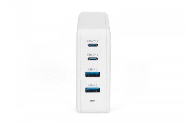 Digitus DA-10197 65W 2 x USB-C / USB-A Fehér Mobiltelefon töltő