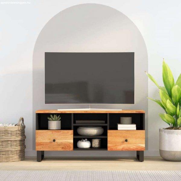 vidaXL tömör akácfa és műfa TV-szekrény 100x33x46 cm