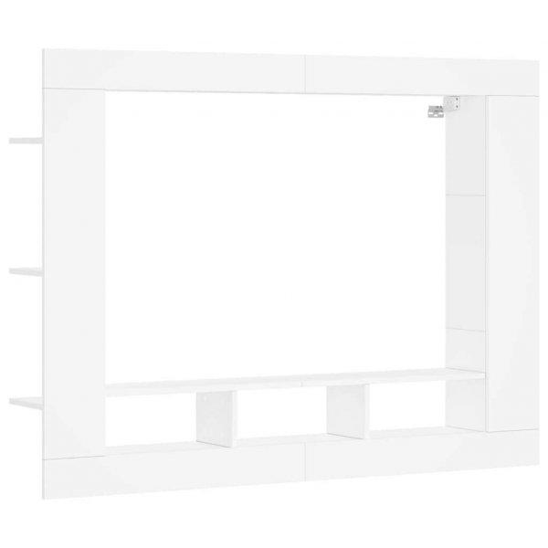 Fehér szerelt fa tv-szekrény 152 x 22 x 113 cm
