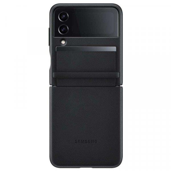 Samsung Galaxy Z Flip4 kihajtható bőrtok fekete (EF-VF721LBEGWW)