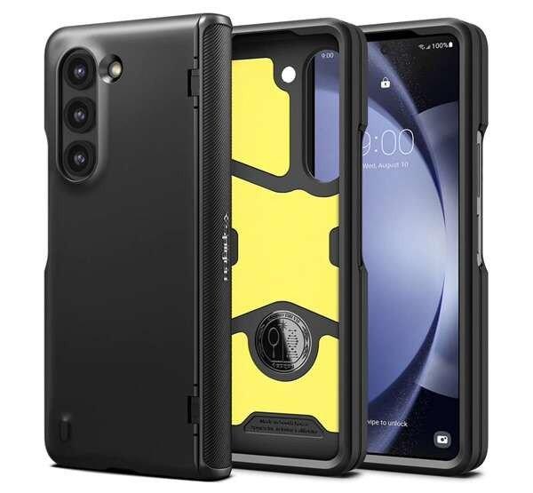 SPIGEN SLIM ARMOR PRO szilikon telefonvédő (közepesen ütésálló, műanyag
hátlap, teljes védelem) FEKETE Samsung Galaxy Z Fold5 5G (SM-F946)