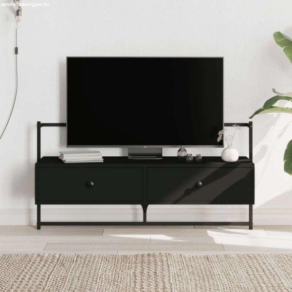 vidaXL fekete műfa fali TV szekrény 100,5 x 30 x 51 cm