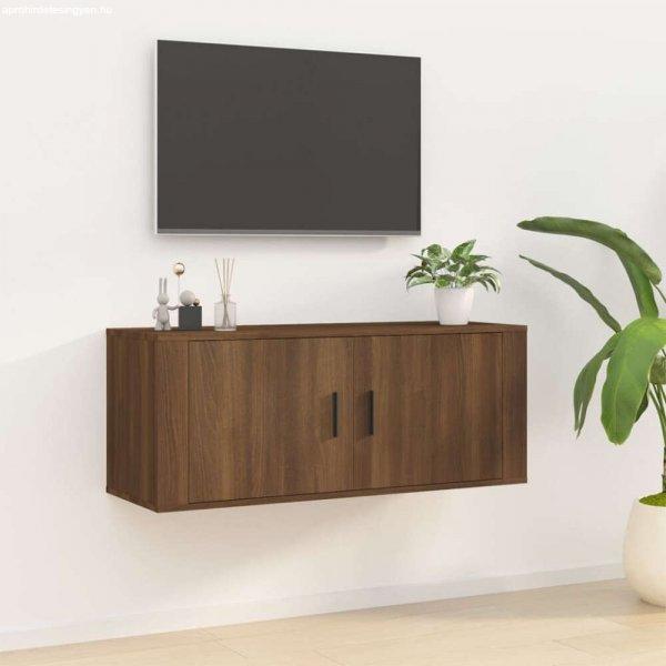 vidaXL barna tölgy színű fali TV-szekrény 100 x 34,5 x 40 cm