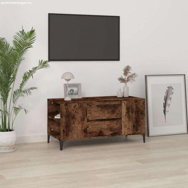vidaXL füstös tölgyszínű szerelt fa TV-szekrény 102x44,5x50 cm