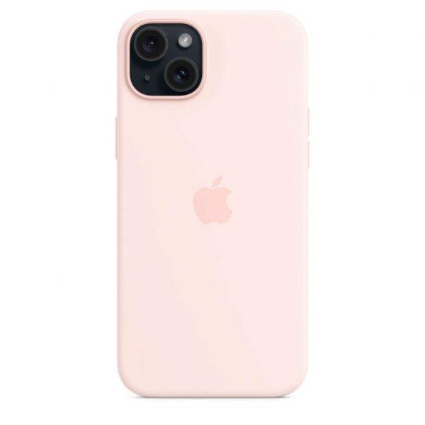 Apple iPhone 15 Plus Silicone Case w MagSafe - Light Pink
