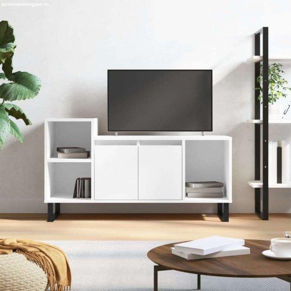 vidaXL fehér magasfényű szerelt fa TV-szekrény 100x35x55 cm