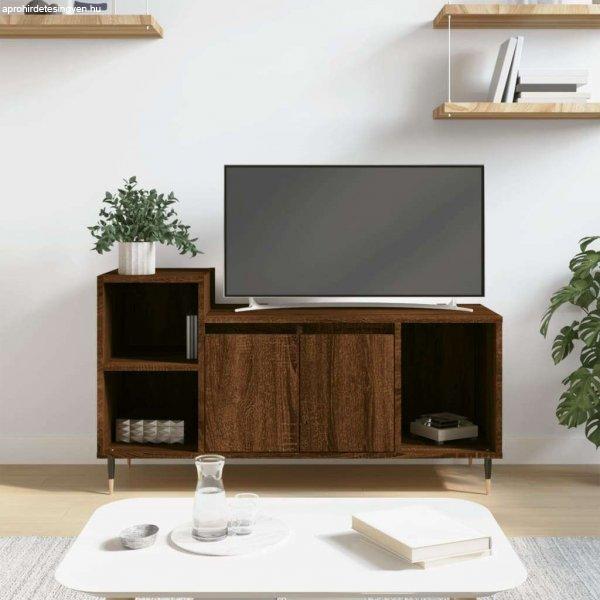 vidaXL barna tölgyszínű szerelt fa TV-szekrény 100x35x55 cm
