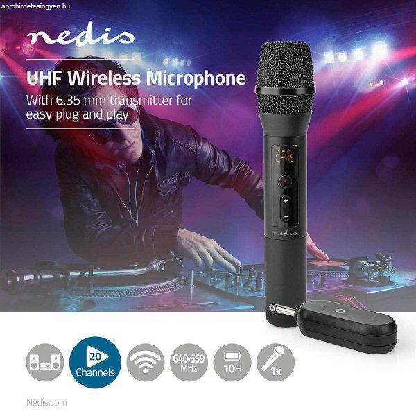 NEDIS MPWL200BK Vezeték nélküli mikrofon szett 20 Csatorna 1 Mikrofon
Kardioid 70 Hz - 13 kHz 1000 Ohm -95 dB Hangerő szabályozás 