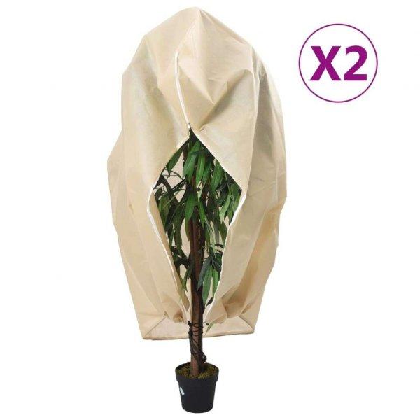 vidaXL 2 db növényvédő huzat cipzárral 70 g/m² 3,93 x 3,5 m