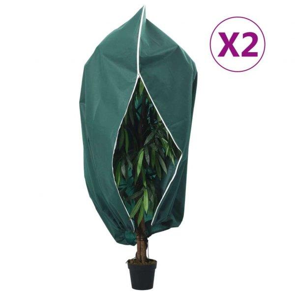 vidaXL 2 db növényvédő huzat cipzárral 70 g/m² 3,14 x 2,5 m