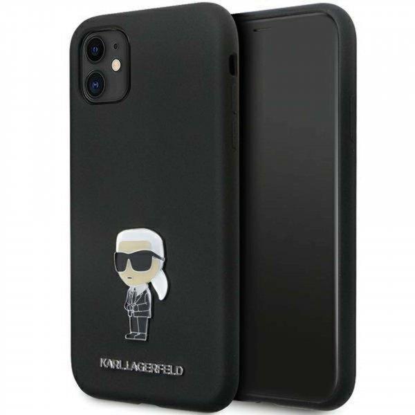 Karl Lagerfeld KLHCN61SMHKNPK tok iPhone 11 / Xr telefonhoz - fekete szilikon
Ikonik fém tű